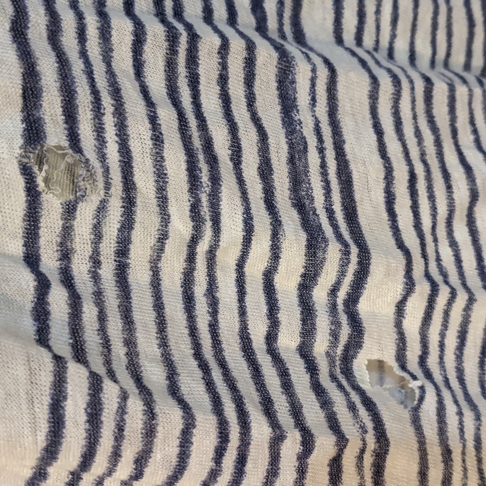 Majestic Filatures 100% linen striped tee - Picture 3 of 4